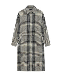 Yeo wool blend coat - Ecru & Black