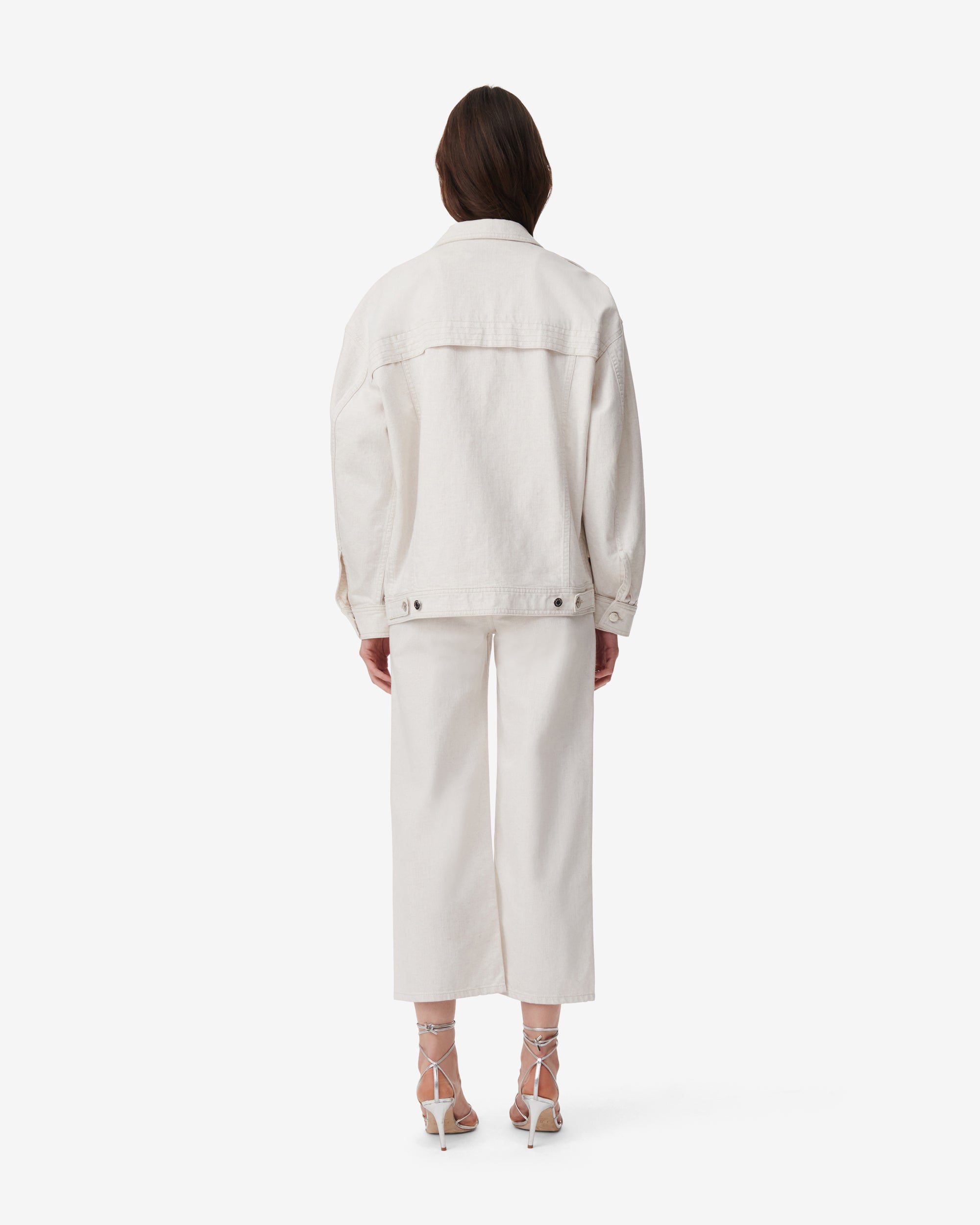 Zano jacket in denim - Beige & Natural White