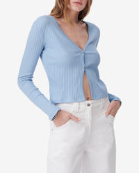 Silas long-sleeved cardigan - Azur Blue