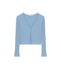 Silas long-sleeved cardigan - Azur Blue
