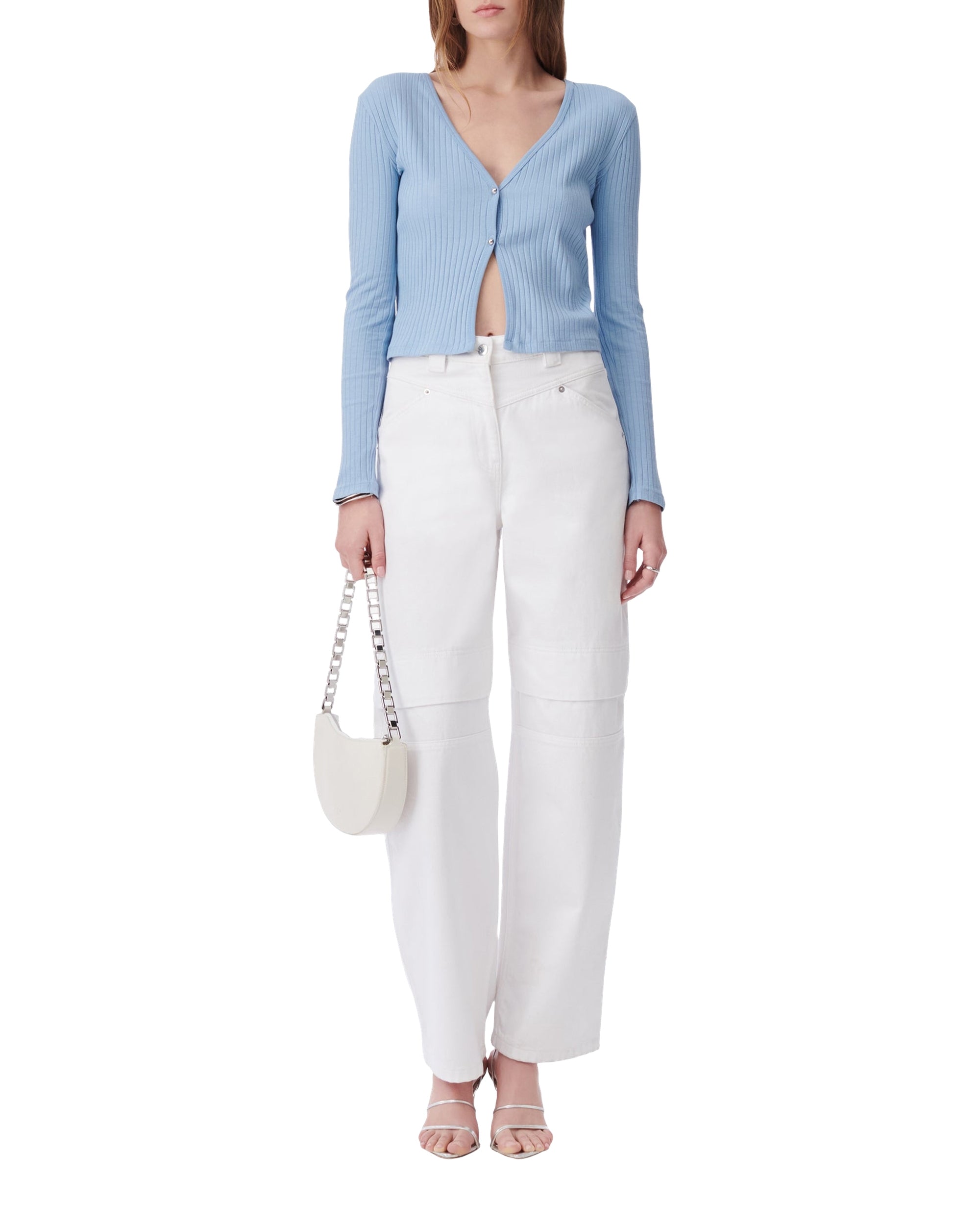Silas long-sleeved cardigan - Azur Blue