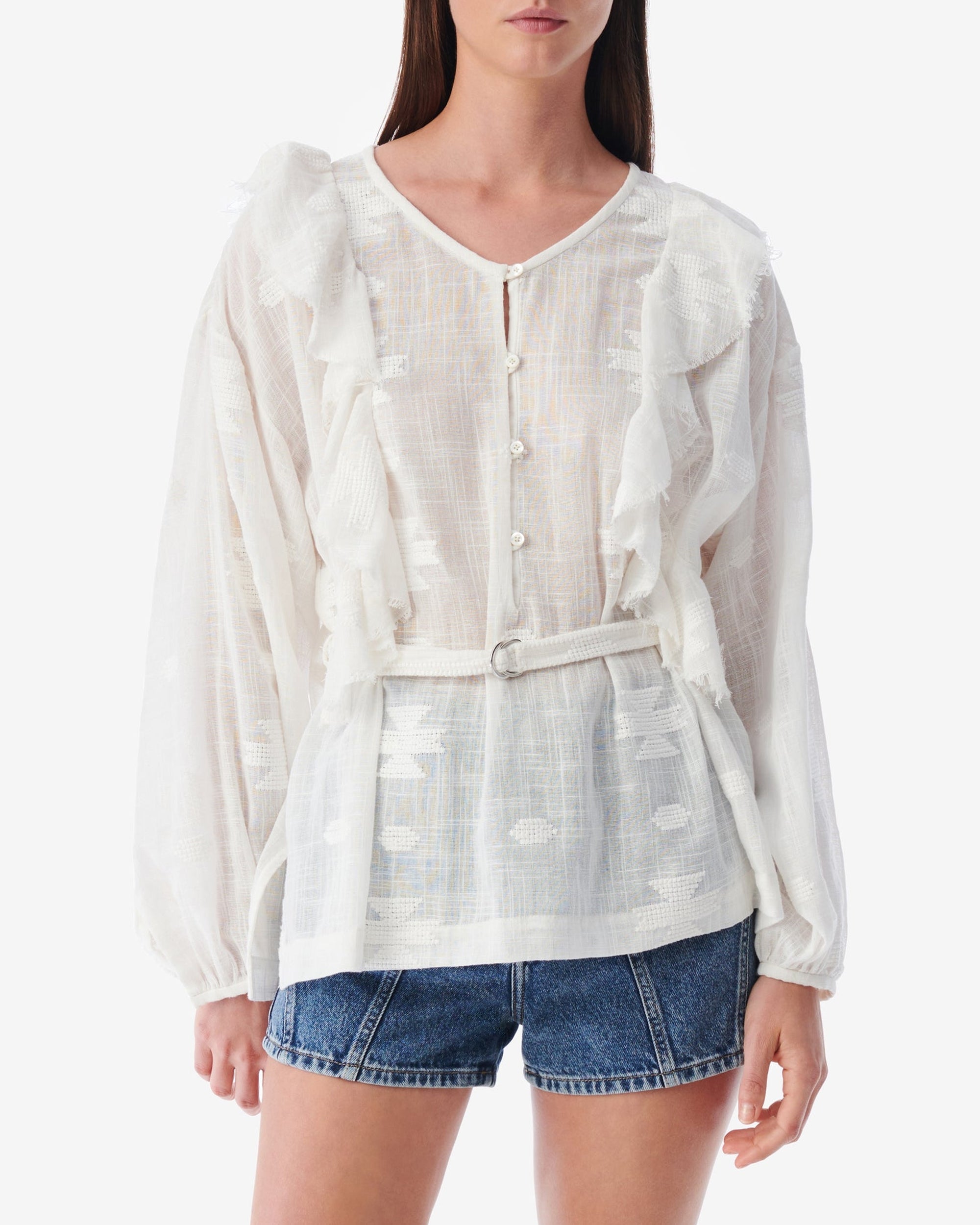 Arlize long sleeve top - White