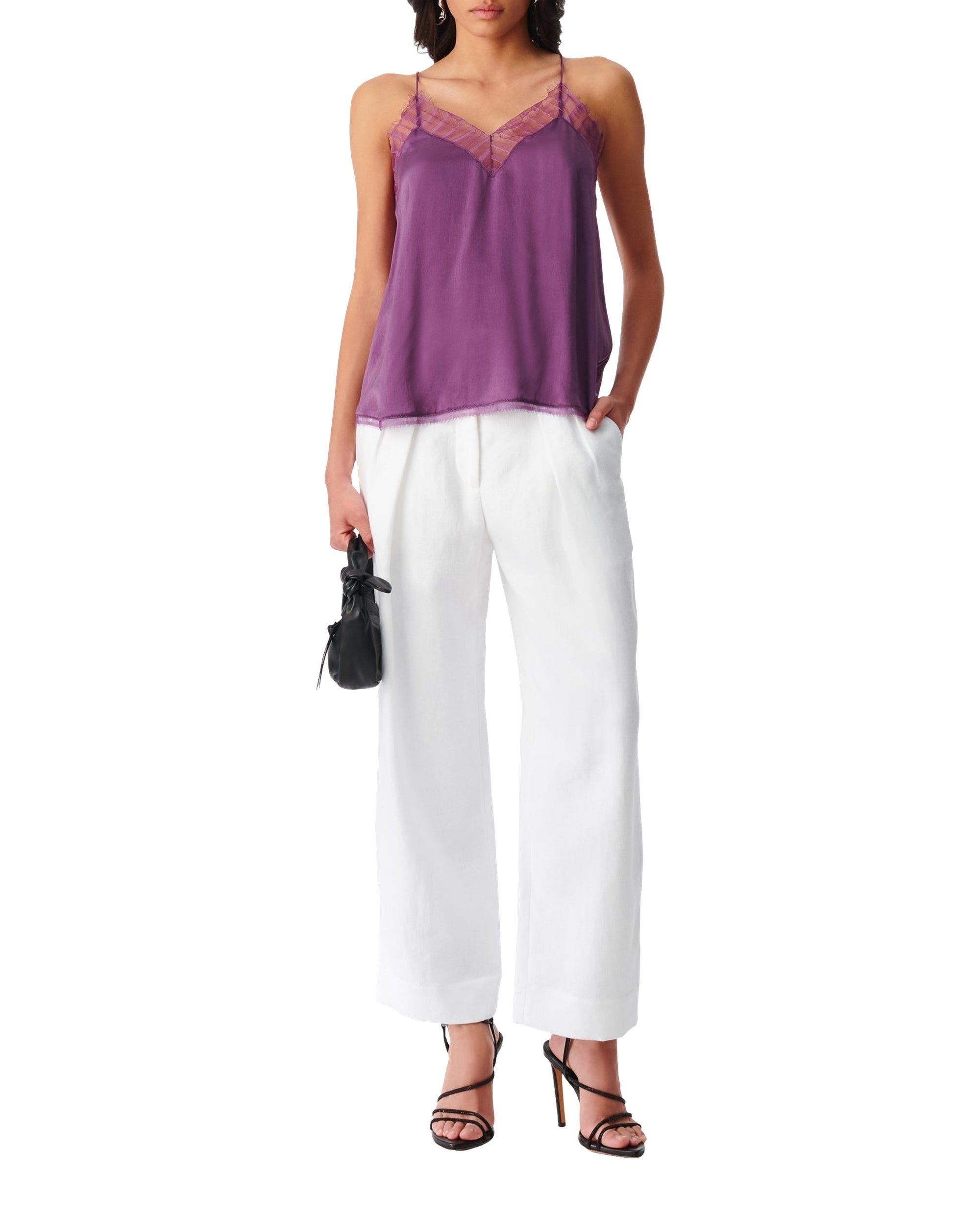 Berwyn silk camisole - Vintage Purple