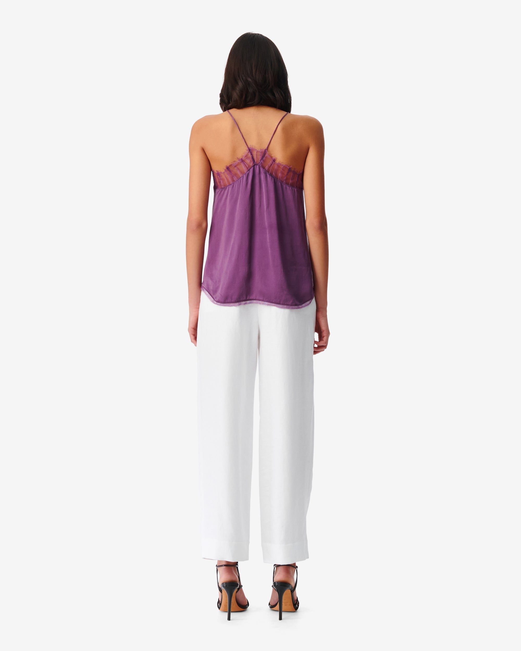 Berwyn silk camisole - Vintage Purple