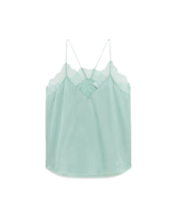 Berwyn silk and lace camisole - Aqua