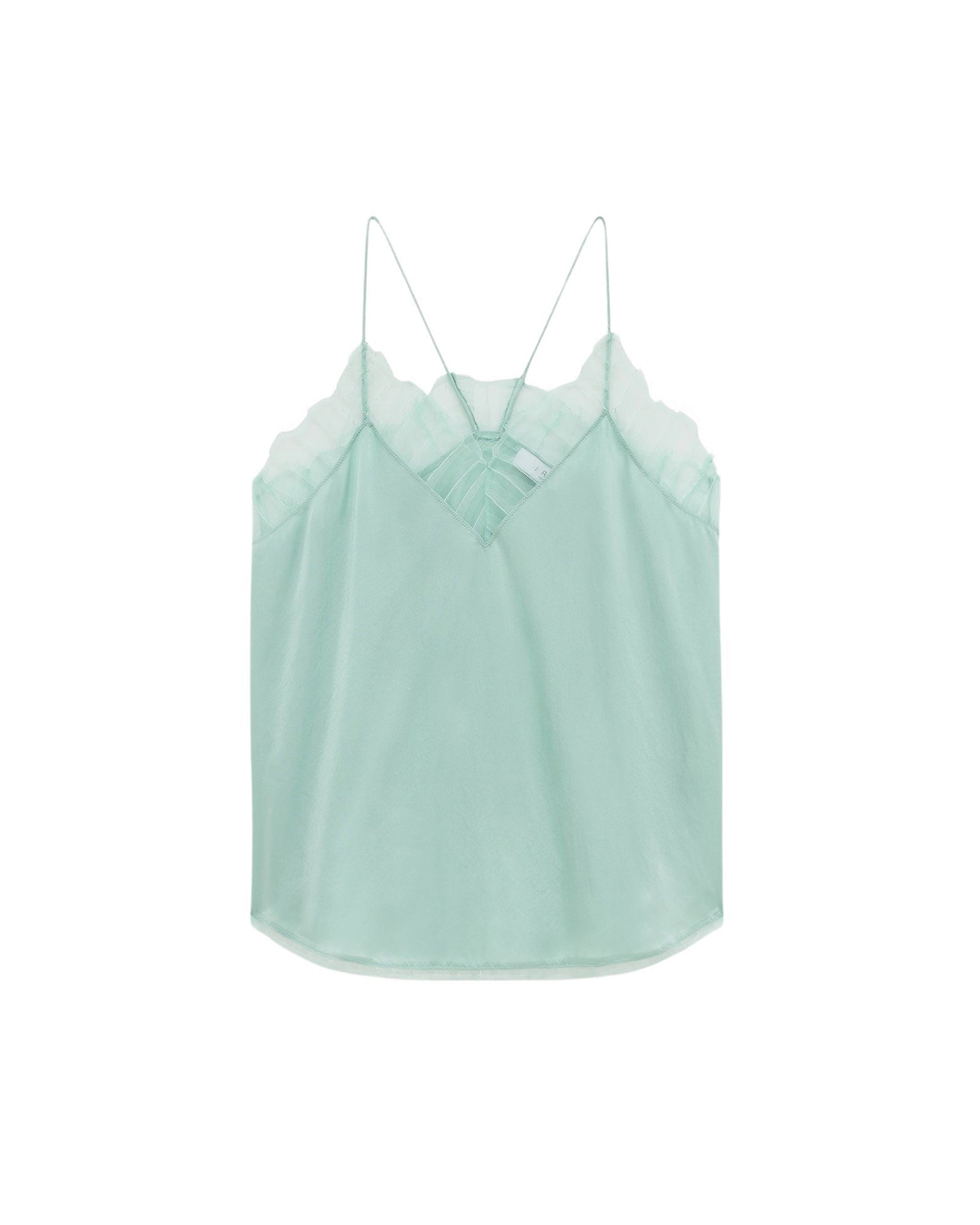 Berwyn silk and lace camisole - Aqua