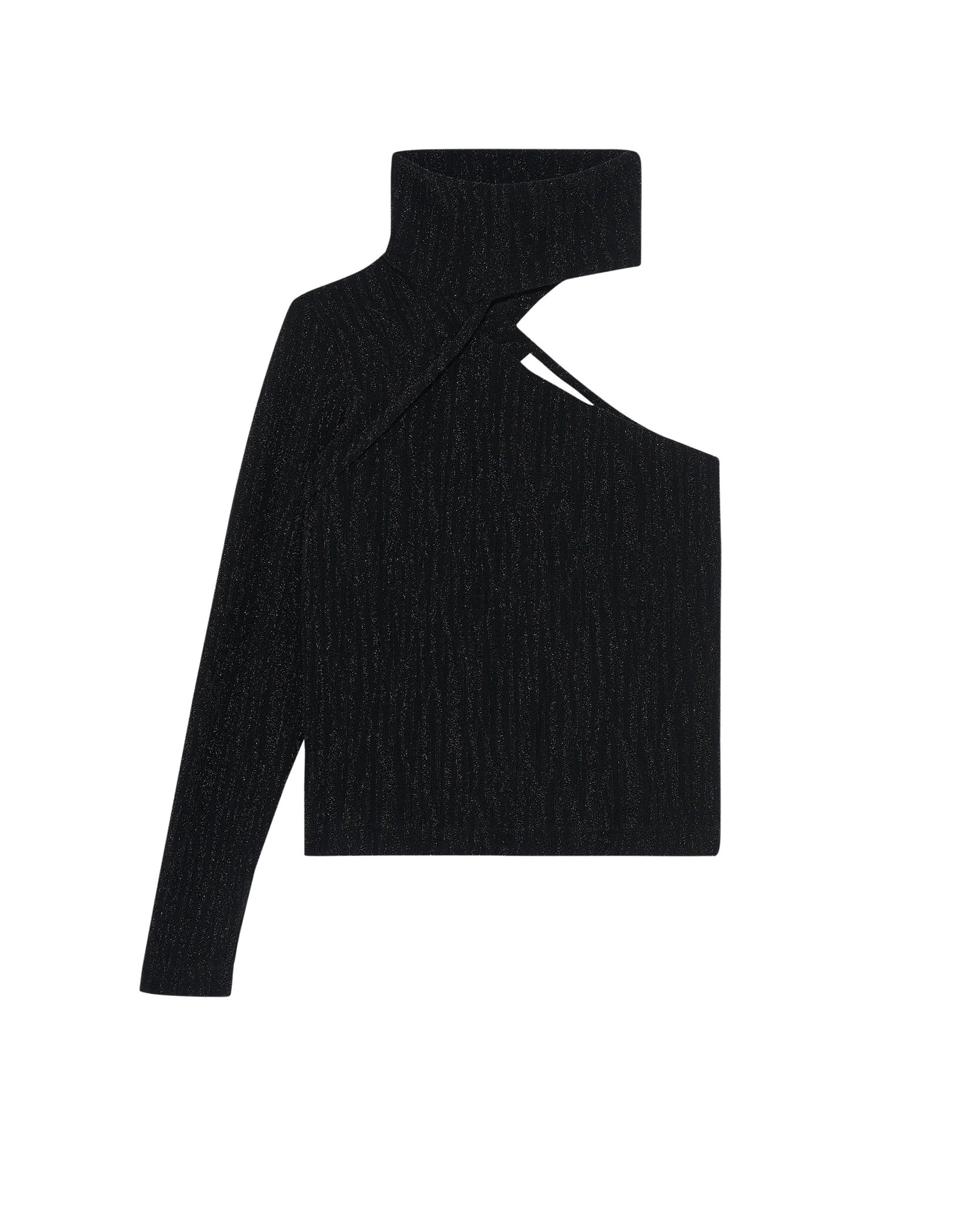 Chadia asymmetrical top - Black Metallic