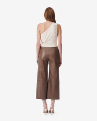 Elaini asymmetrical top with tie - Champagne