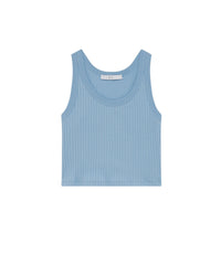 Emma ribbed top - Azur Blue