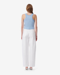 Emma ribbed top - Azur Blue