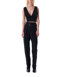 Faith plunging neck top - Black
