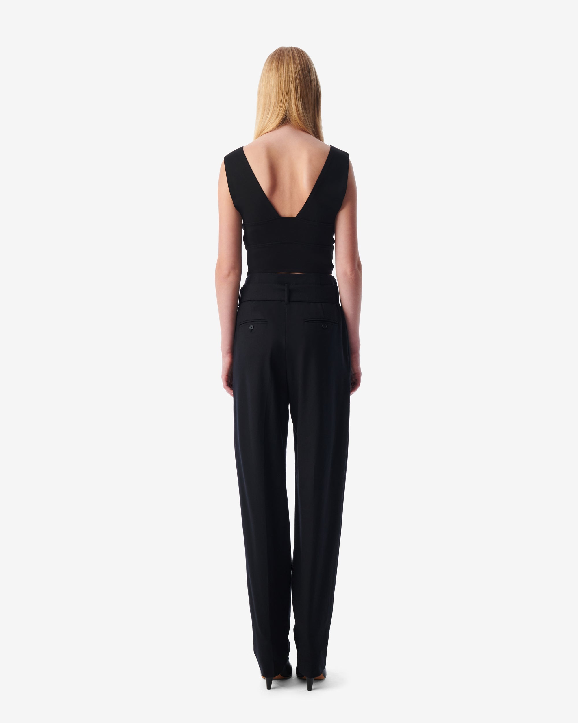 Faith plunging neck top - Black