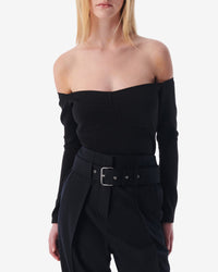 Fantine off-the-shoulder top - Black