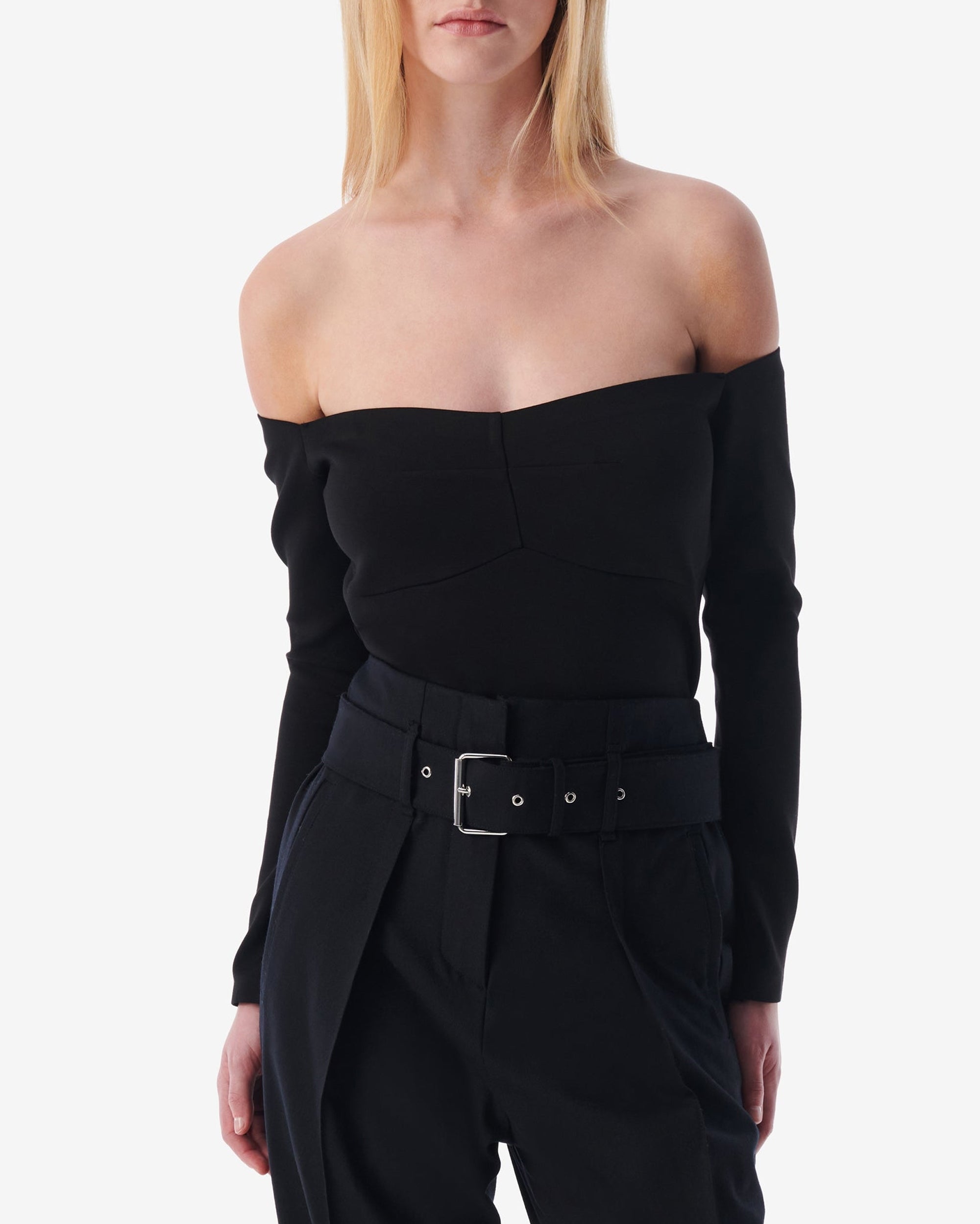 Fantine off-the-shoulder top - Black