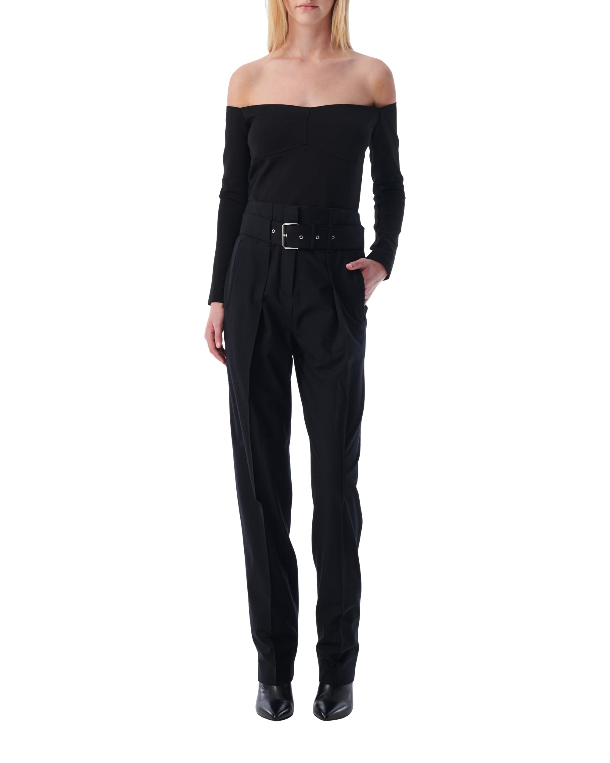 Fantine off-the-shoulder top - Black