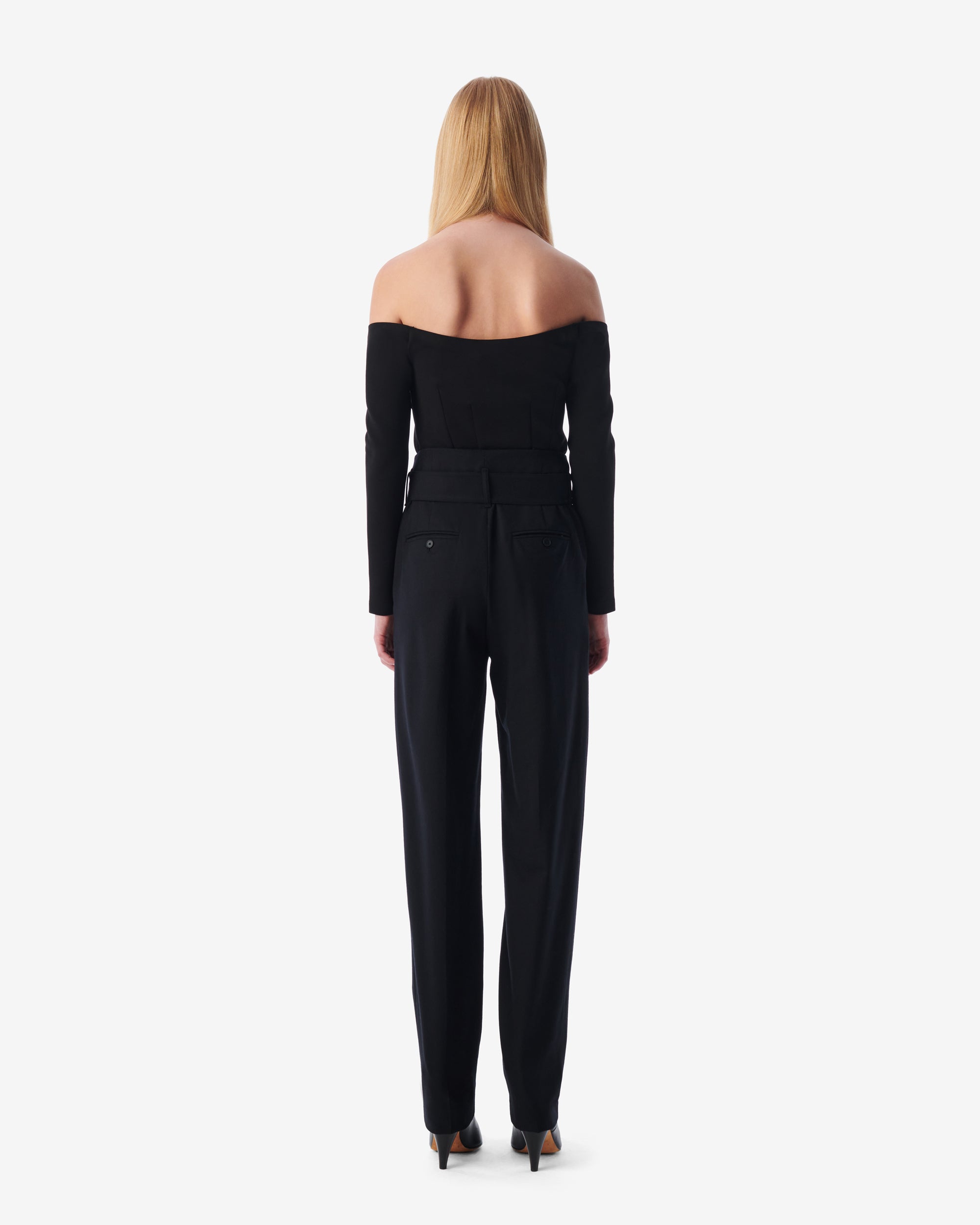 Fantine off-the-shoulder top - Black