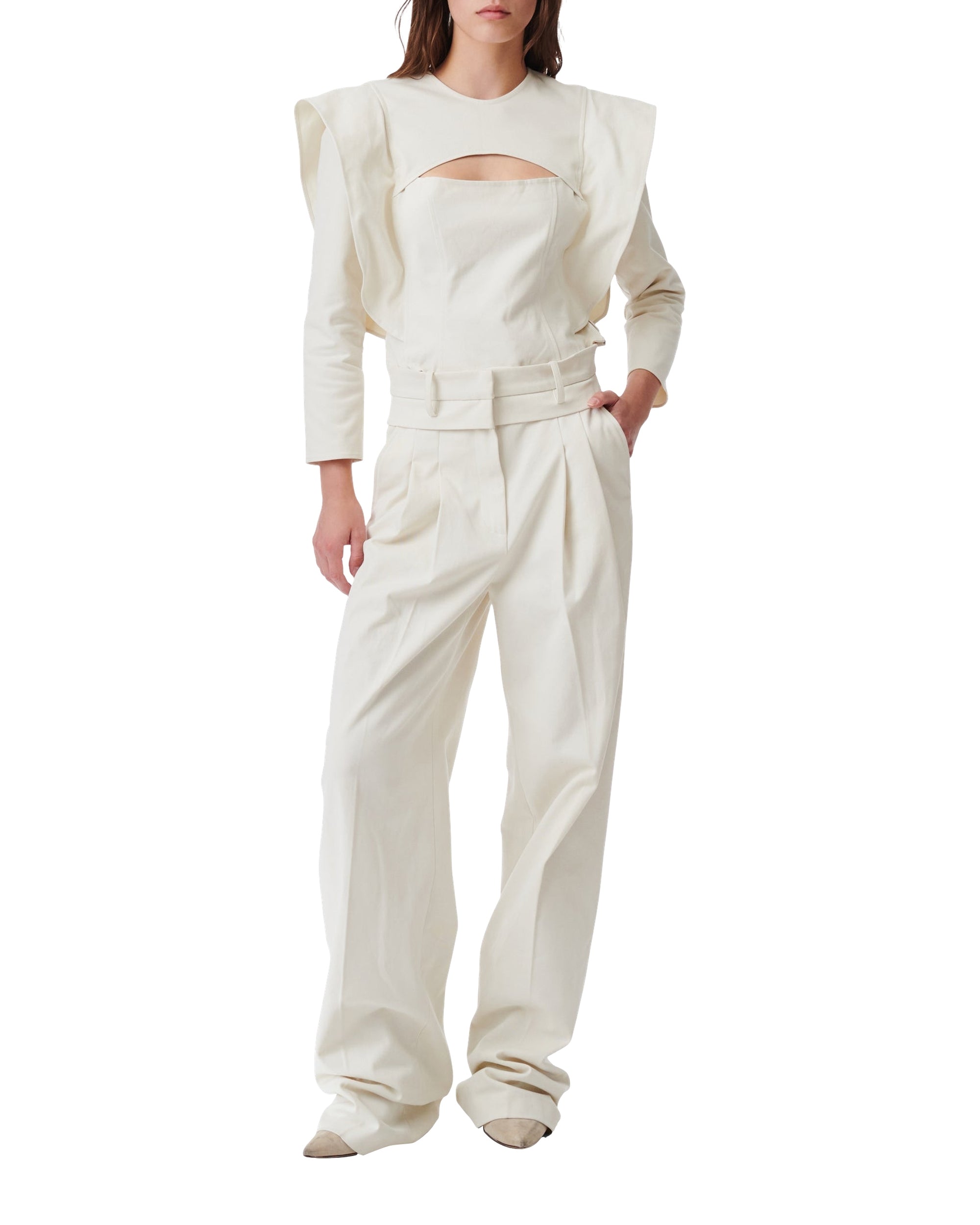 Firma long-sleeved blouse - Ecru