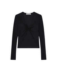 Hallya v-neck top - Black
