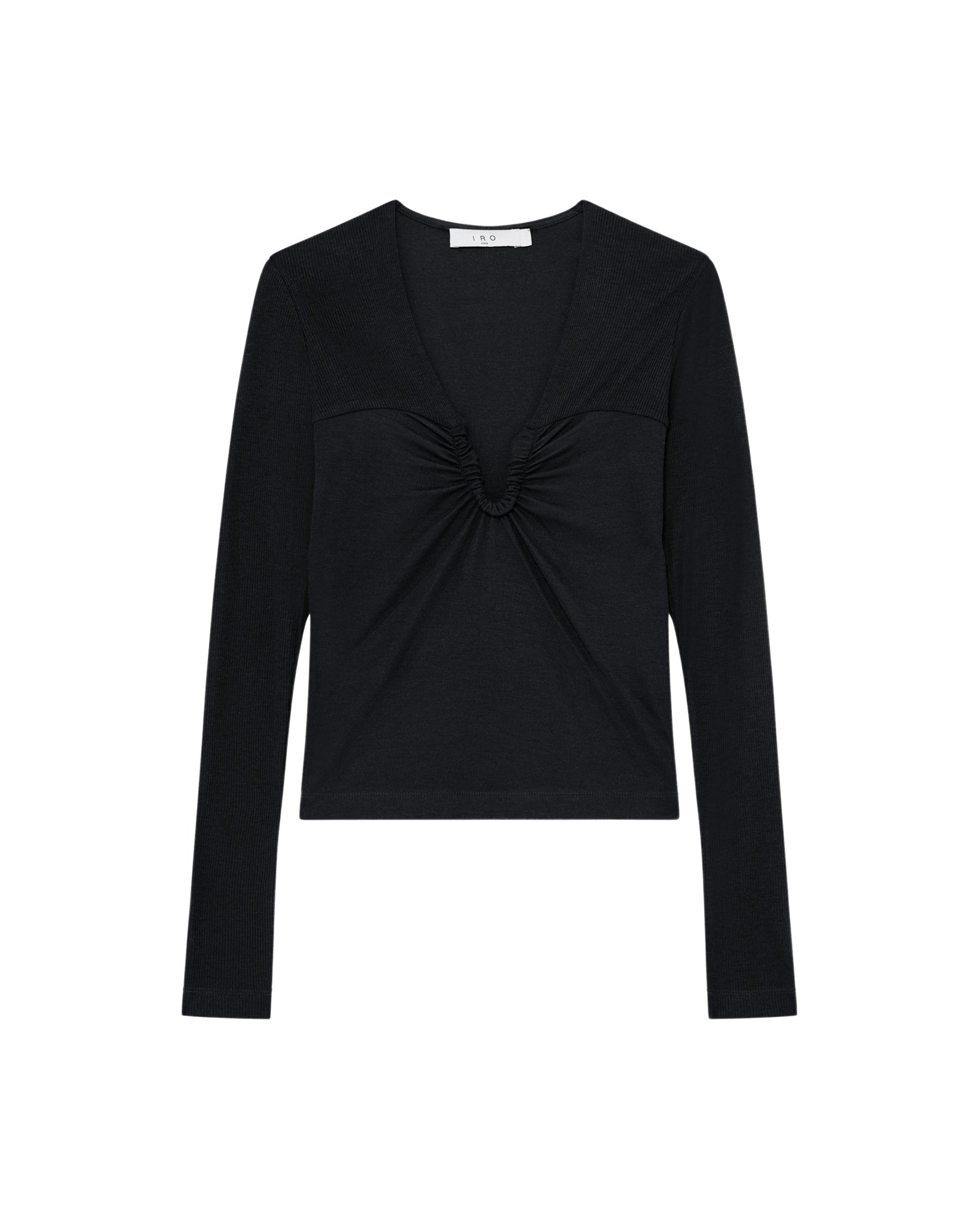 Hallya v-neck top - Black