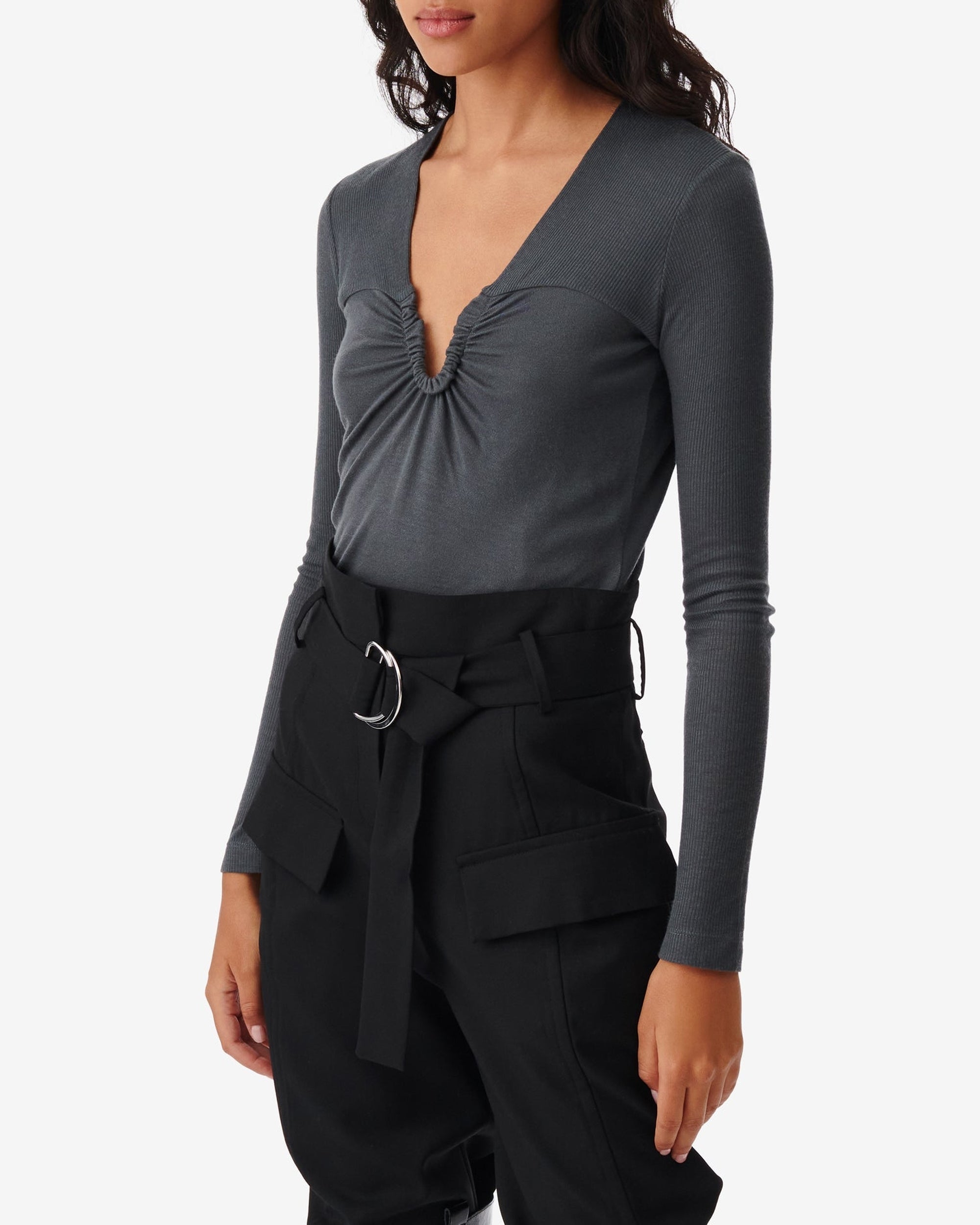 Hallya long-sleeved top - Dark Grey