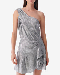 Isaure asymmetrical top - Grey Lurex