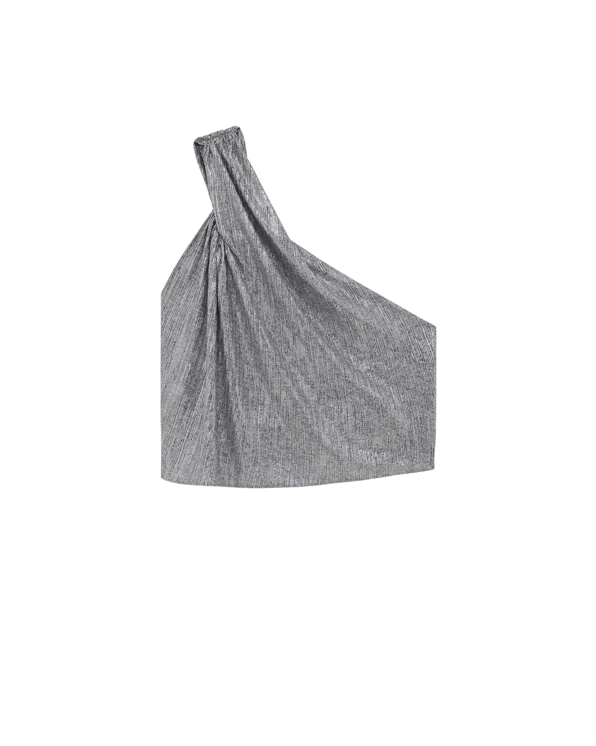 Isaure asymmetrical top - Grey Lurex