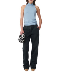 Jehanne high neck top - Azur Blue