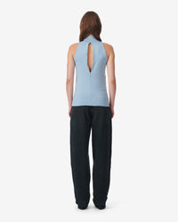 Jehanne high neck top - Azur Blue