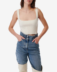 Kiwa wool & cashmere top - Ecru