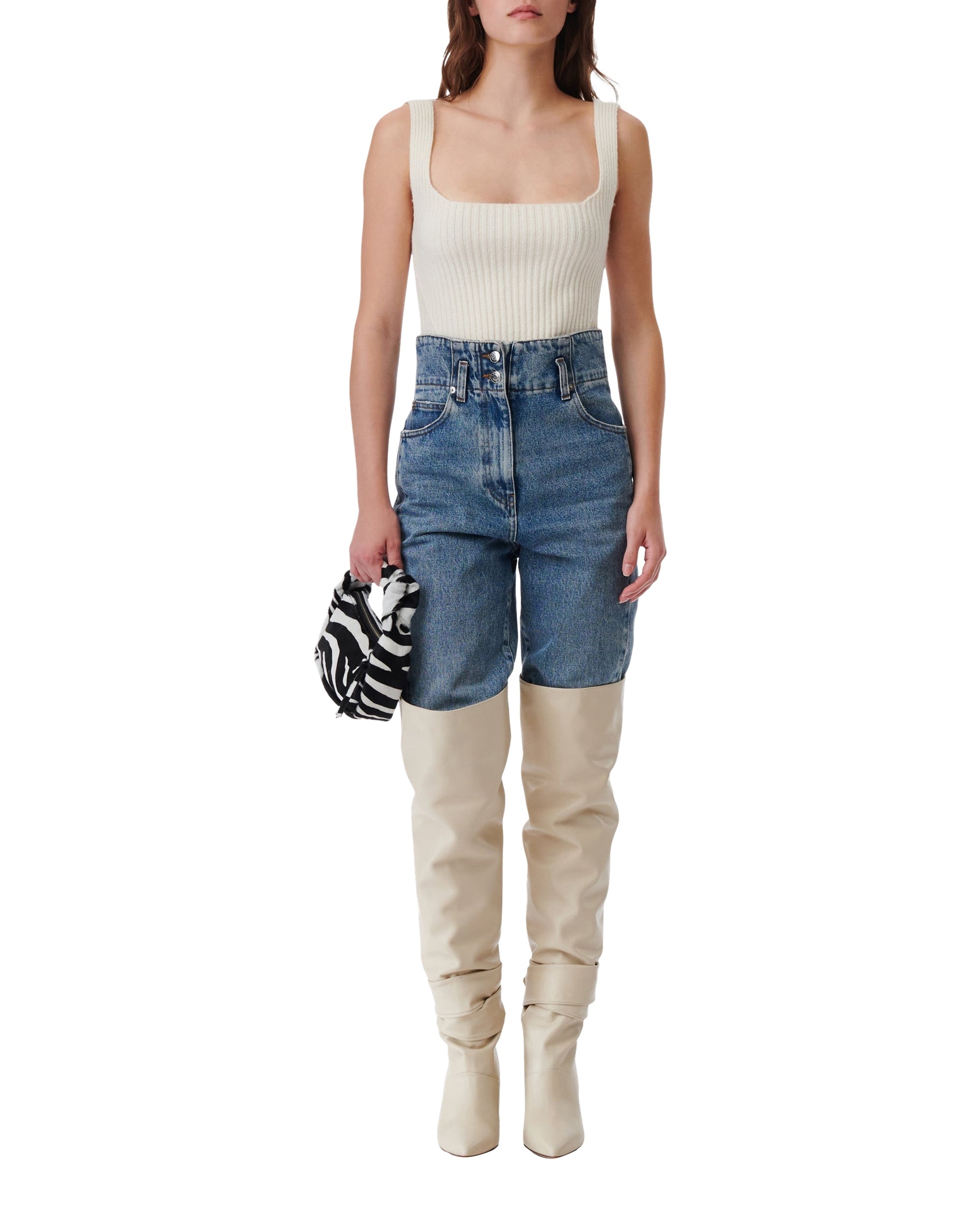 Kiwa wool & cashmere top - Ecru
