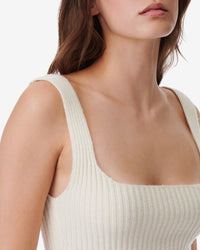 Kiwa wool & cashmere top - Ecru