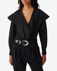 Sparkling top Marissa - Shiny Black