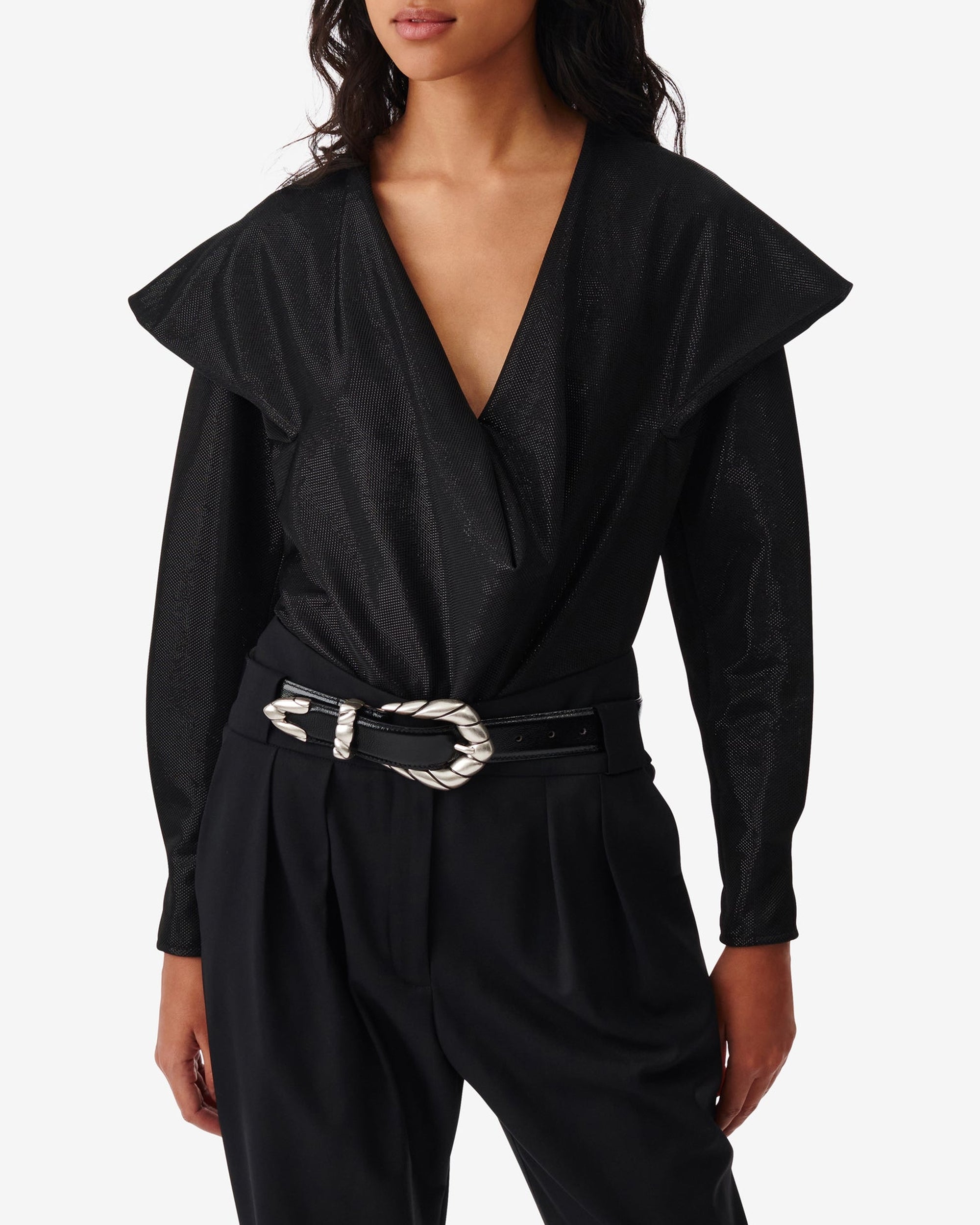 Sparkling top Marissa - Shiny Black