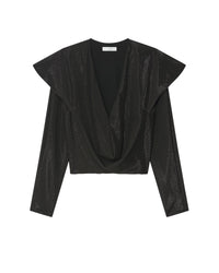 Sparkling top Marissa - Shiny Black