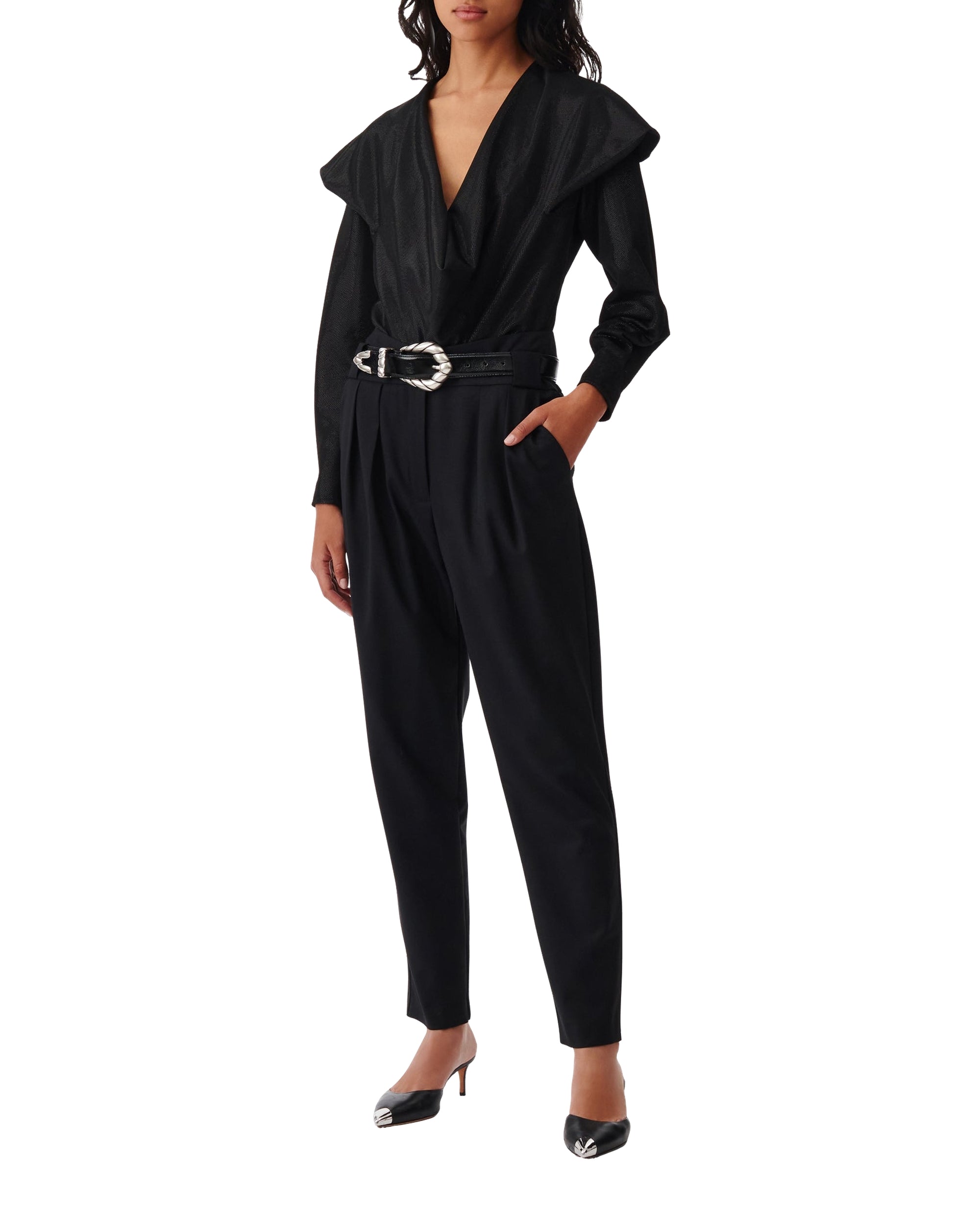 Sparkling top Marissa - Shiny Black