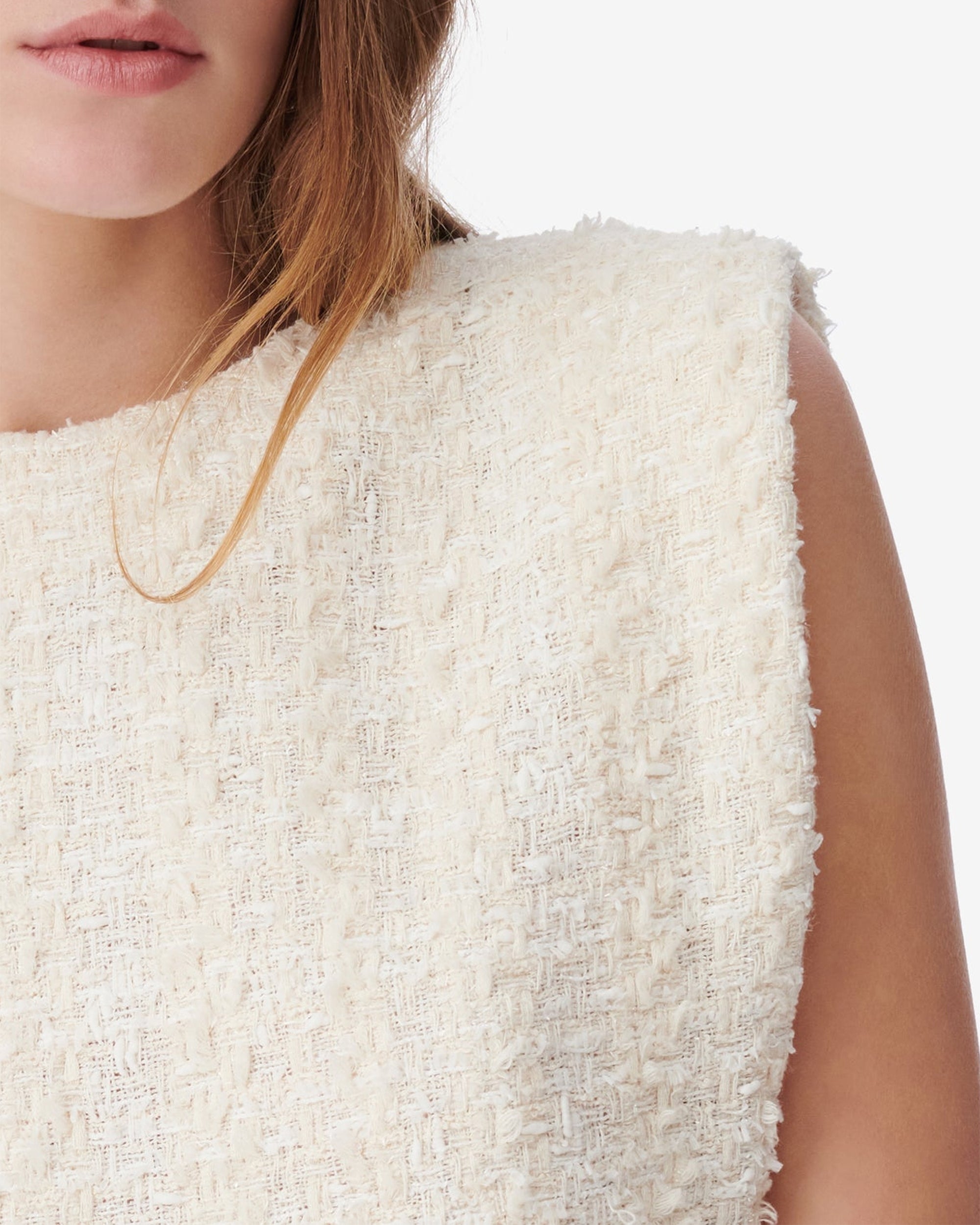 Ophelys tweed top - Natural