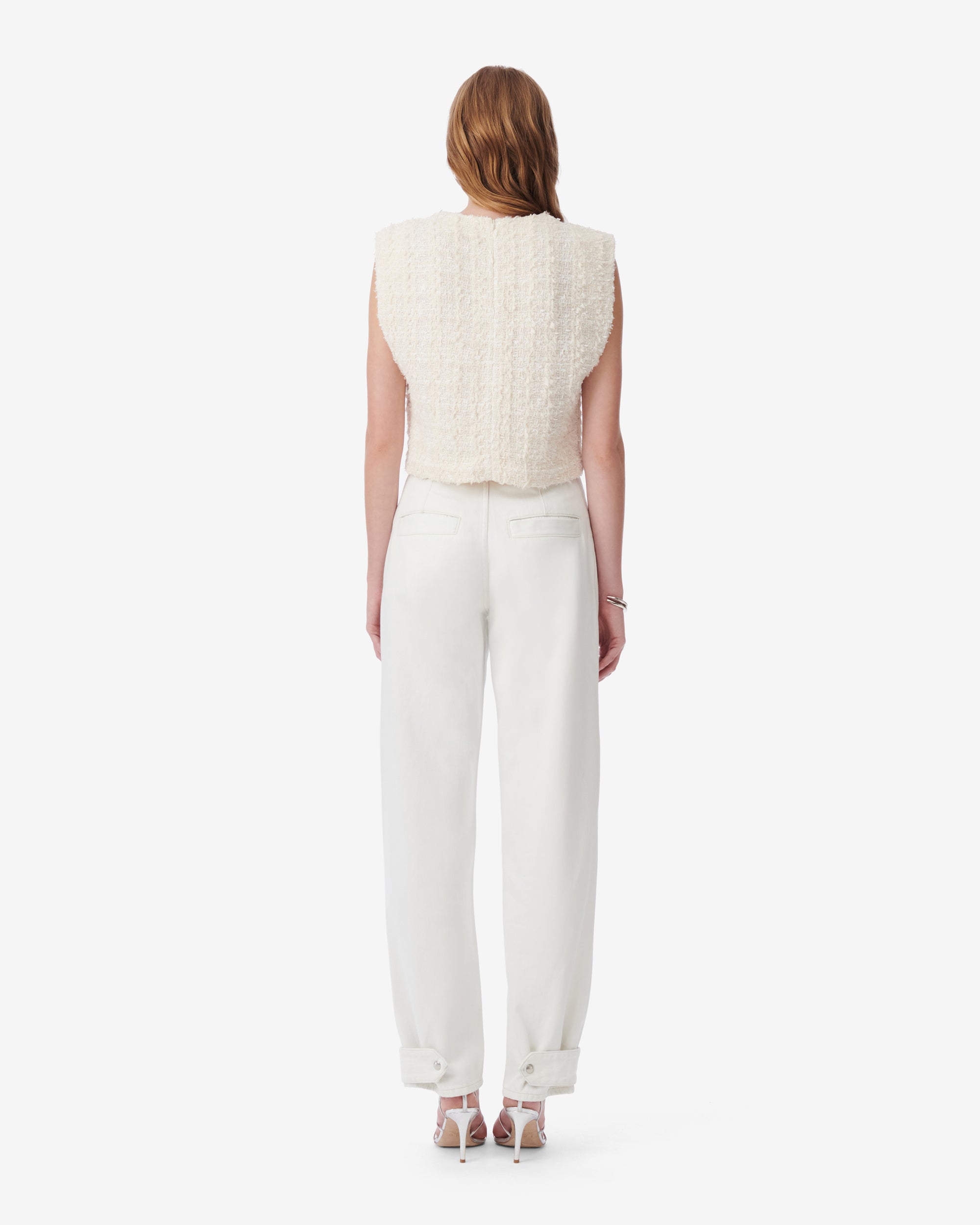 Ophelys tweed top - Natural