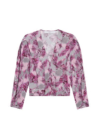 Oralia long-sleeved blouse - Purple & Grey