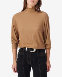 Palo long-sleeved blouse - Caramel Coffee