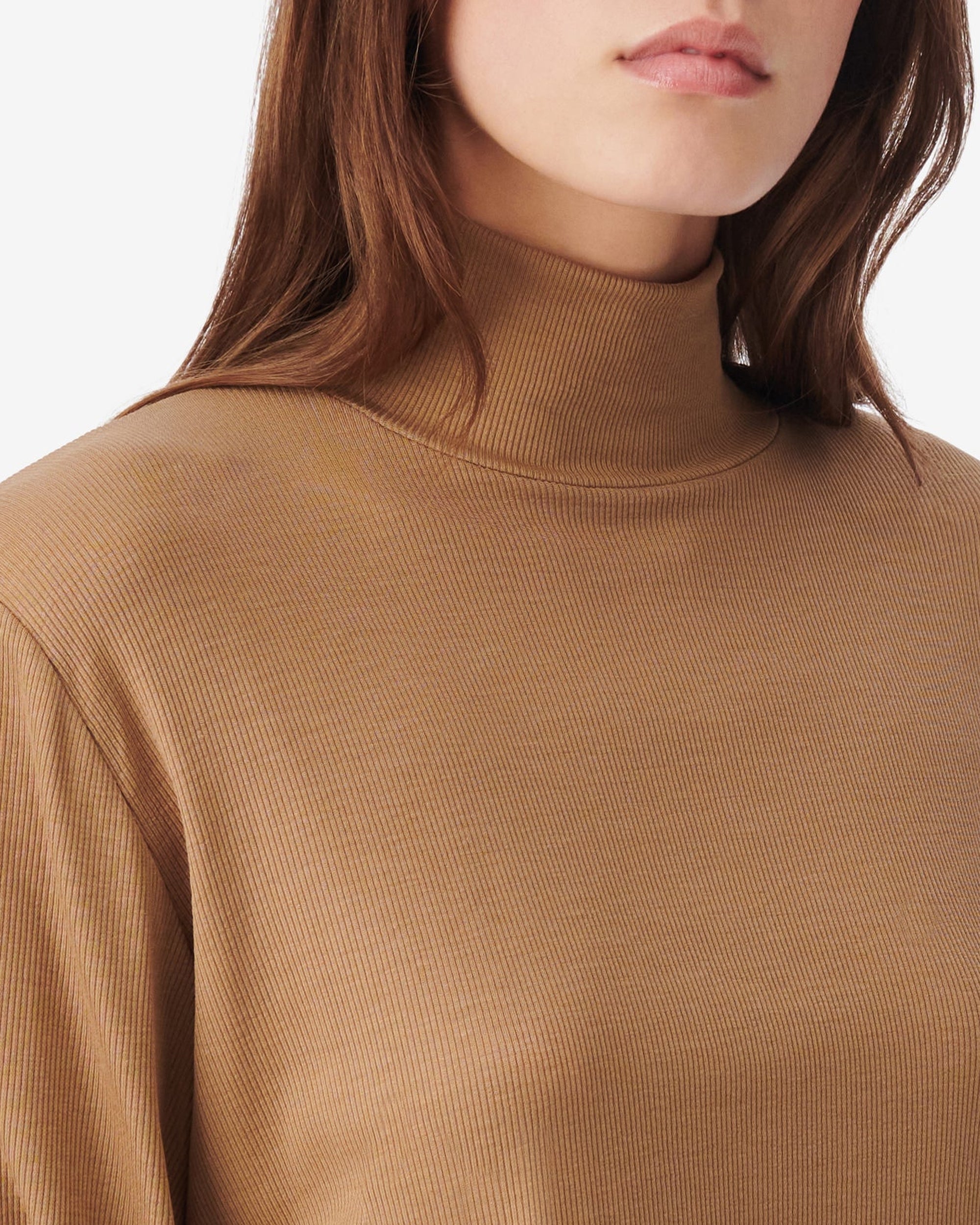Palo long-sleeved blouse - Caramel Coffee