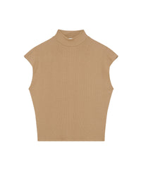 Pearle sleeveless top - Caramel Coffee