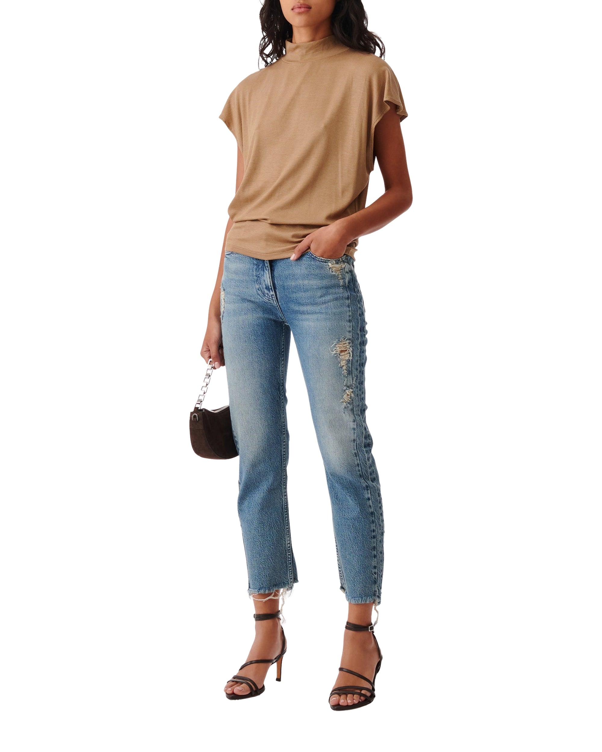 Pearle sleeveless top - Caramel Coffee