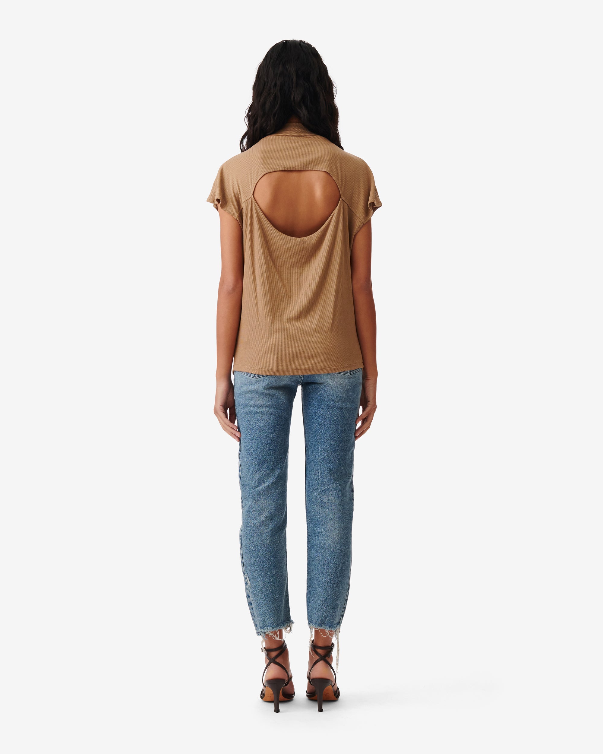 Pearle sleeveless top - Caramel Coffee