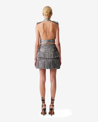 Qadira silk halter top - Silver