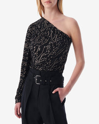 Rayna asymmetrical top - Black & Gold