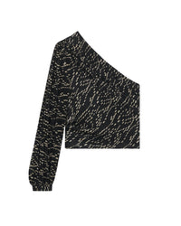 Rayna asymmetrical top - Black & Gold