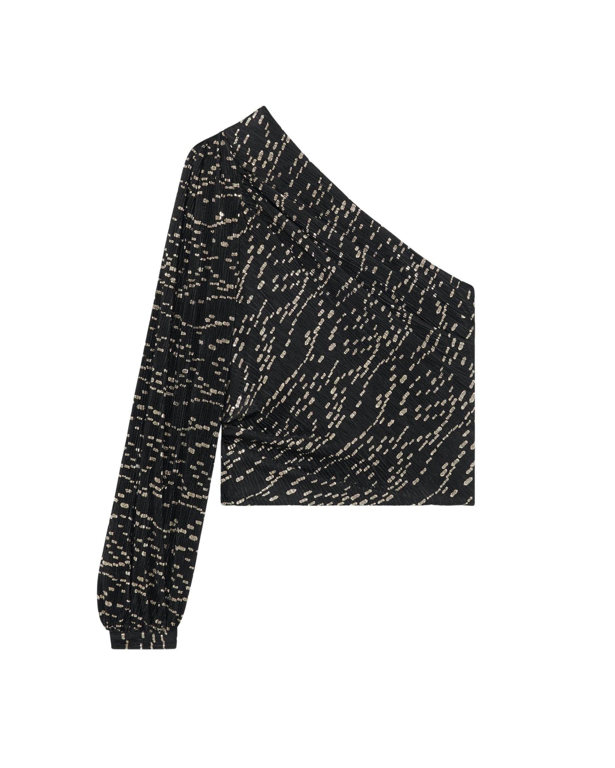 Rayna asymmetrical top - Black & Gold