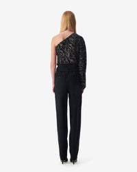 Rayna asymmetrical top - Black & Gold
