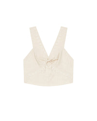 Ryad top in linen - Light Beige