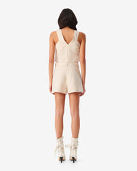 Ryad top in linen - Light Beige